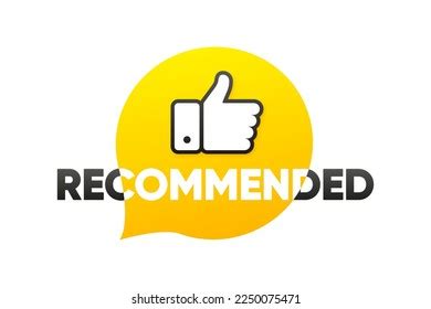 Recommend Icon Thumb Emblem Recommendation Sign Stock Vector (Royalty ...