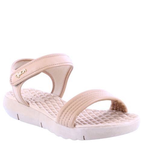 Sandalia De Mujer DIJEAN TORA Con Velcro Nude Amarillo Crema Dijean Stadium