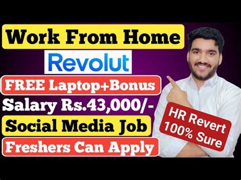 Revolut Work From Home Job Free Laptop Social Media Job Online