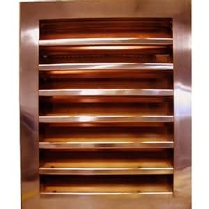 Copper Flush Mount Louvered Gable Wall Vent With Screen 12 W X 18 H