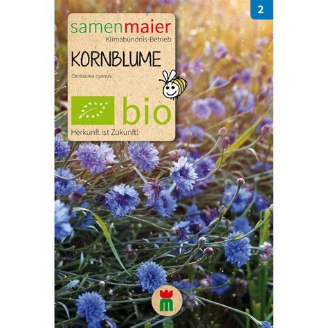 Bio Kornblume blau Saatgut für zirka 60 Pflanzen online kaufen