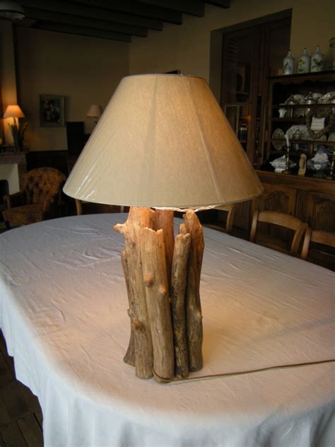 Lampe De Chevet Design En Bois Flott Lampes D Coratives En Bois