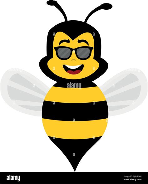 Ilustraci N Vectorial De Una Abeja De Dibujos Animados Con Gafas De Sol