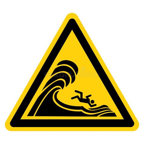 Warning High Surf Symbol Sign Vector Illustration Isolate On White