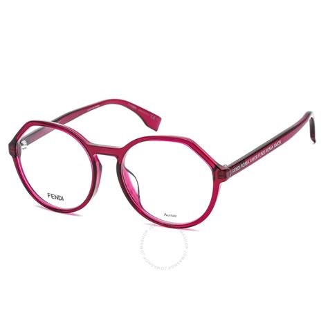 Fendi Unisex Red Round Eyeglass Frames Ff0398fred53 716736216997 Eyeglasses Jomashop