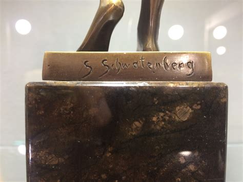 Spiro Schwattenburg Signed Patinated Bronze Of A Naked Female German C