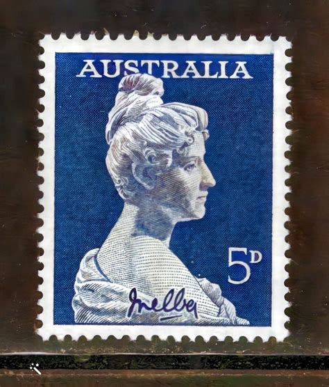 Australia 1961 Sc#341 DAME NELLIE MELBA by SIR BERTRAM MACKENNAL Singer