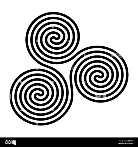 Triskelion Neolithic Triple Spiral Symbol Also Known As Triskele An