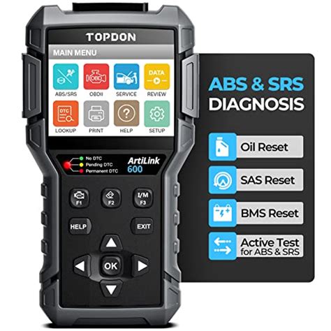 Obd Scanner Topdon Al Lecteur De Code Abs Srs Outil De Diagnostic