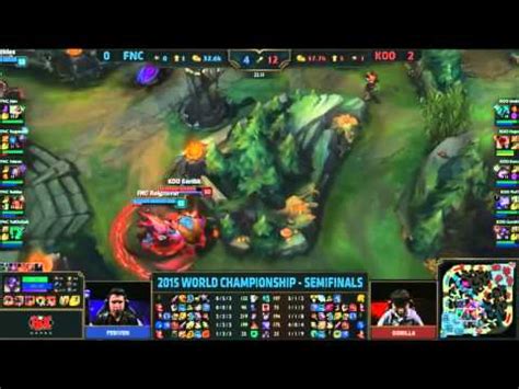 95 FNATIC Vs KOO TIGERS Highlights Semi Final Game 3 S5 LoL World