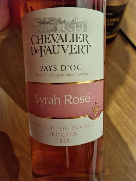 2019 Chevalier de Fauvert Syrah Vin de Pays d Oc Rosé France