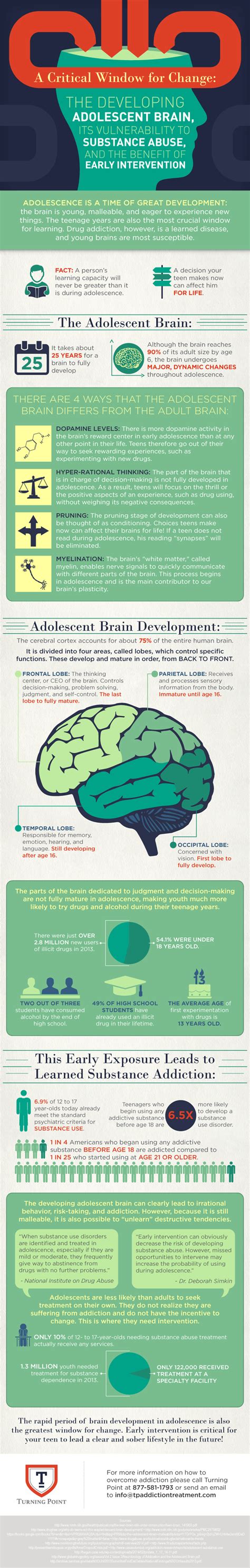 A Critical Window For Change The Developing Adolescent Brain Infographic