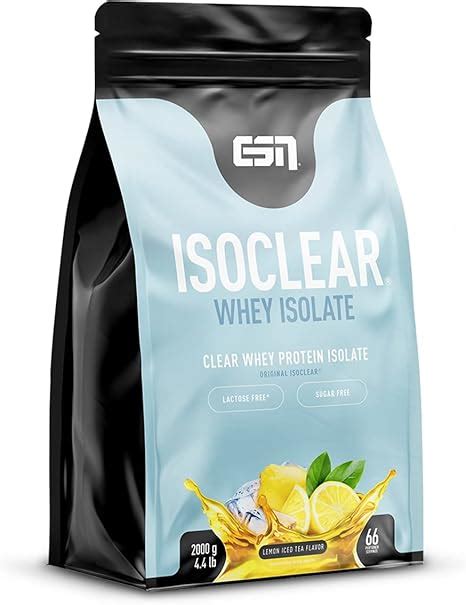 ESN ISOCLEAR Whey Isolate Protein Pulver Lemon Iced Tea 2 Kg Clear