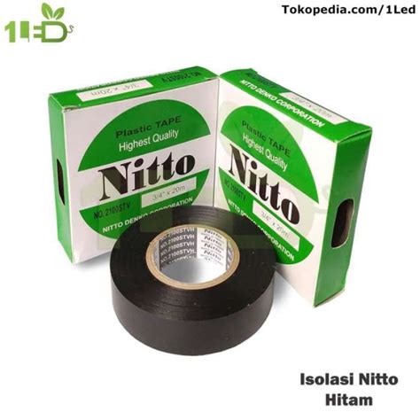 Jual Jual ISOLASI NITTO LISTRIK ORIGINAL TAPE HITAM PVC KABEL NITO 34