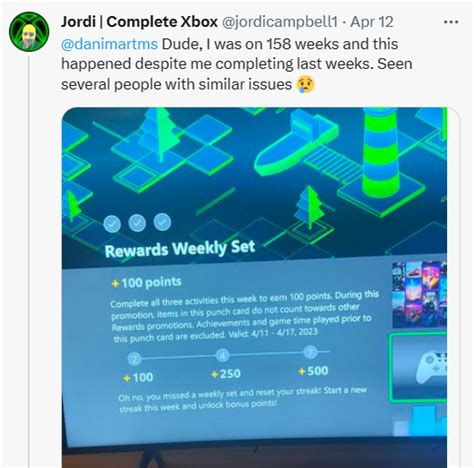 Microsoft Rewards Weekly Set Streak Resetting Issue Persists