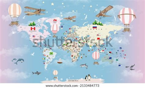 904 World Map Flags Kids Images, Stock Photos, 3D objects, & Vectors ...