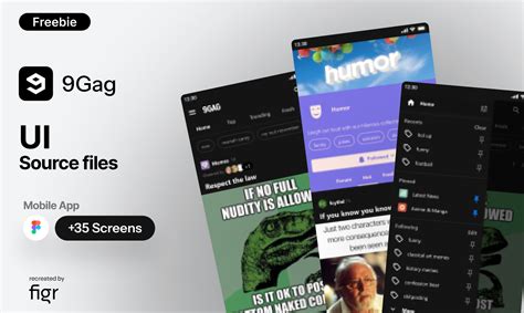 9gag App Ui Free Ui Kit Recreated Figma