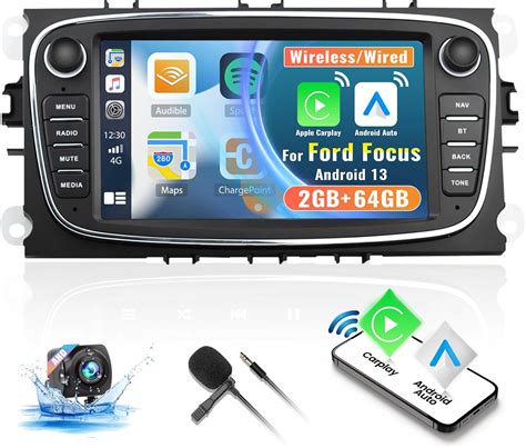 2G 64G CAMECHO Android 13 Car Radio For Ford Focus C Max S Max Kuga