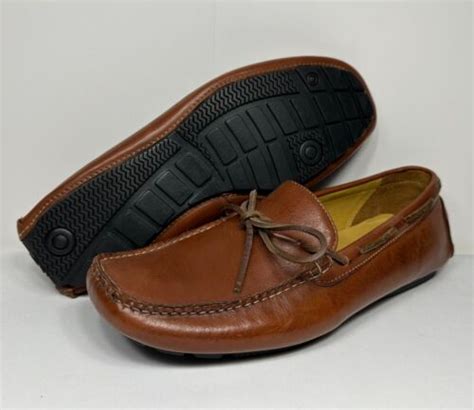 Exc Cole Haan Brown Leather Slip On Preppy Driving Moc Loafer Shoe Mens 9m Ebay