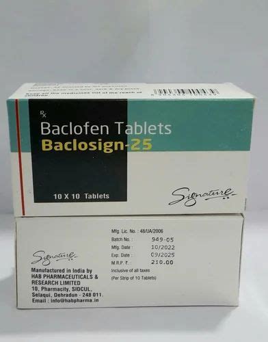 Baclosign Baclofen Tablets Mg At Rs Box In Nagpur Id