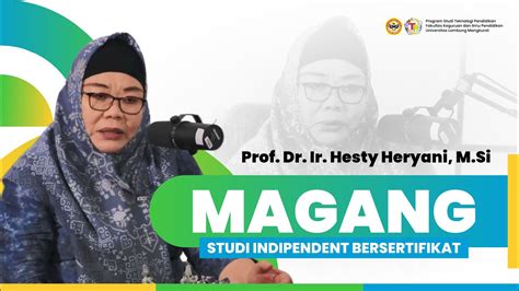 Prof Dr Ir Hesty Heryani M Si PIC MSIB ULM YouTube