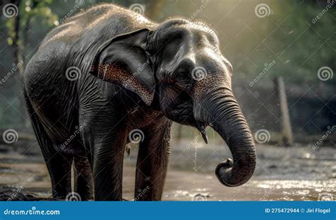 The Indian Baby Elephant, the Asian Elephantin Jungle Forest. Indian ...