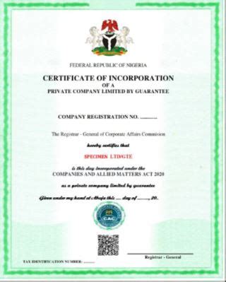 cac unveils sample certificates    printed  successful