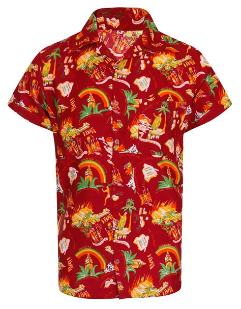 Caribbean Shirt Hawaiian Shirt Mens Loud Aloha Holiday Fancy Dress ...