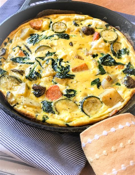 Roasted Vegetable Frittata Recipe Vayia S Kitchen