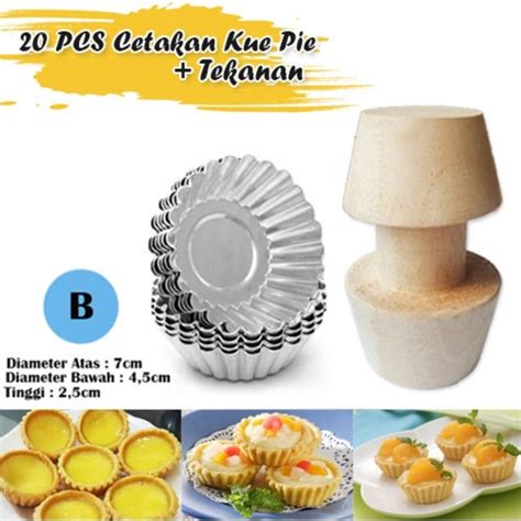 Jual 1 Set Cetakan Kue Sus Pie Pai 20 Pcs Dan Tekanan Pie Pai Puncher 1