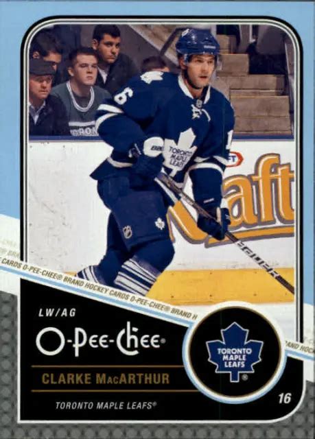 Carte De Hockey O Pee Chee Maple Leafs Clarke Macarthur Eur