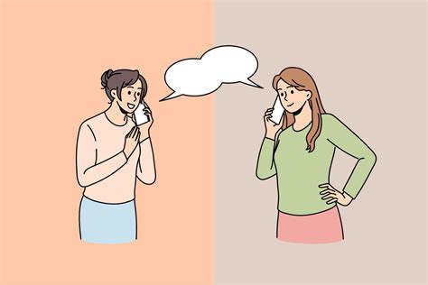 Happy women talk chat on smartphone gadget, enjoy pleasant conversation ...