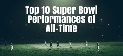 Top 10 Super Bowl Performances of All-Time – Thumper Massager Inc. US Store