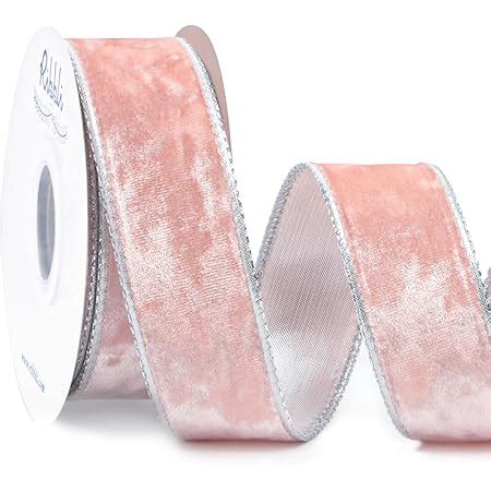 Amazon Ribbli Light Pink Velvet Wired Ribbon Inch Metallic