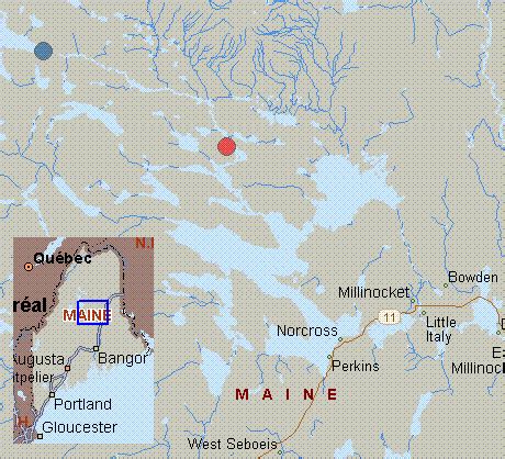 Map For Penobscot River West Branch Maine White Water Ripogenus