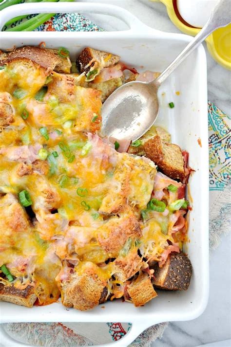 Ham Egg And Cheese Breakfast Strata The Seasoned Mom