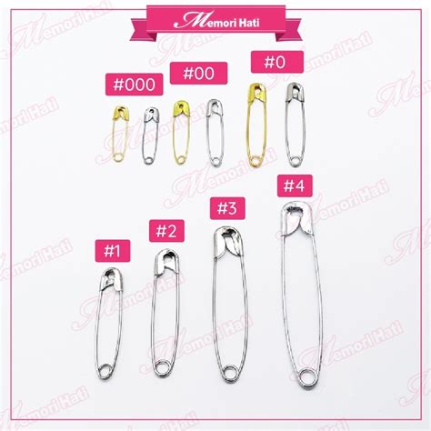 pin baju pin keselamatan stainless steel safety pin secure pin