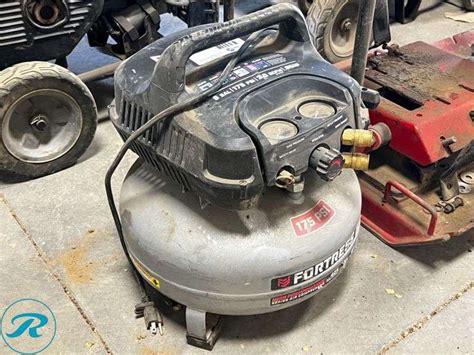 Fortress 6 Gallon Pancake Air Compressor 120V Roller Auctions