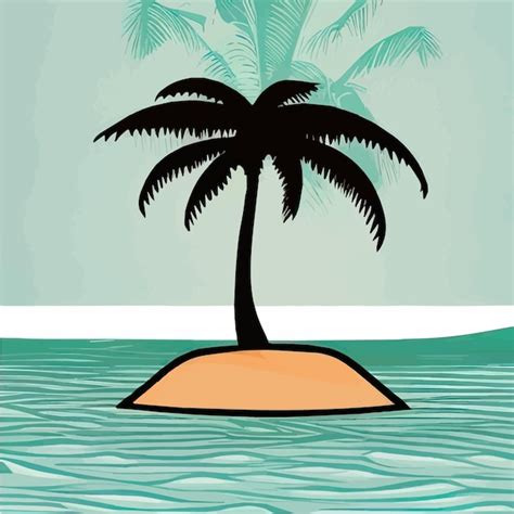 Premium Vector Palms Or Coconut Tree On Shore Summer Logo Templates