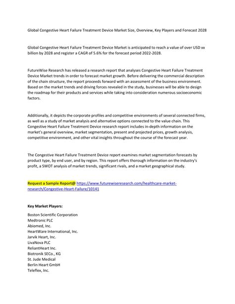 PPT - Congestive Heart Failure Treatment Device Market PowerPoint ...