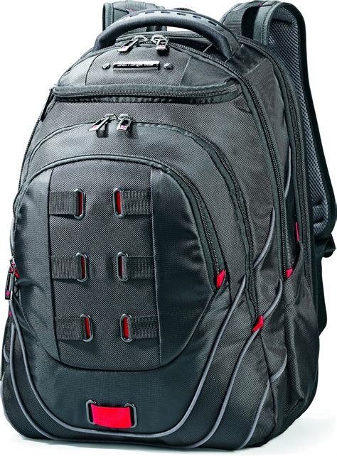 Samsonite Tectonic Pft Laptop Backpack Black Red 17 Inch Backpacks