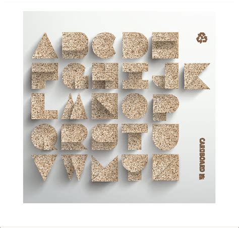 Cardboard Alphabet Letters