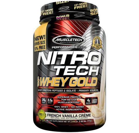 Buy MuscleTech Nitro Tech 100 Whey Gold French Vanilla 2 5lbs From