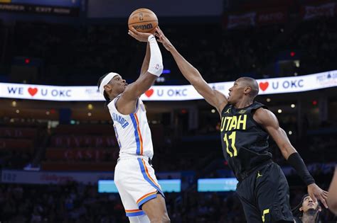 Shai Gilgeous Alexander Powers Thunder Past Jazz Field Level Media