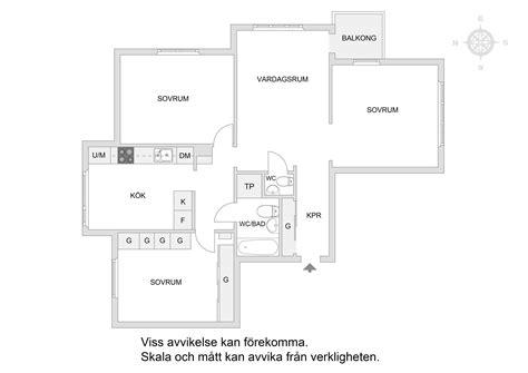 Suverän gavel 4 a med fönster i tre väderstreck och balkong mot