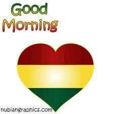 A Heart With The Word Good Morning On It And An Image Of A Flag In The