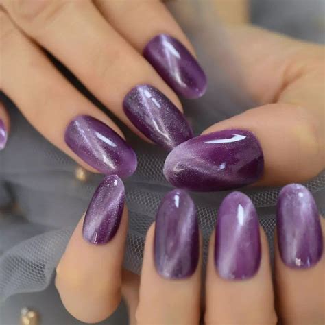 Purple Cat Eye Nail Designs Daily Nail Art And Design