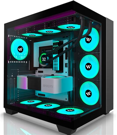 Buy Amanson Pc Case Pre Install Argb Fans Atx Mid Tower Gaming Case