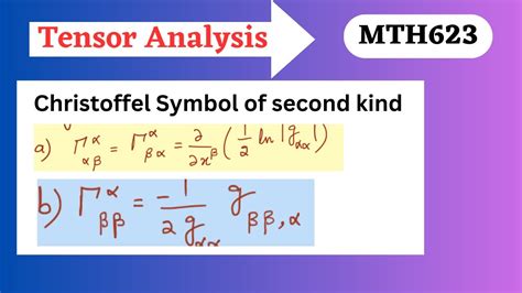 Exercise Of Christoffel Symbol Of Second Kind Mth Short