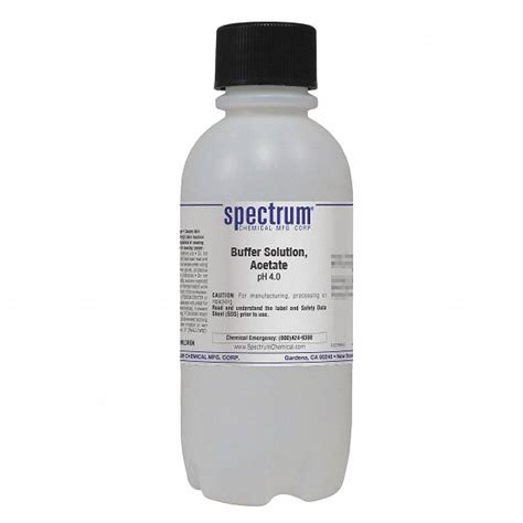 Spectrum Buffer Solution Ph Acetate Apha Plastic Bottle Lab